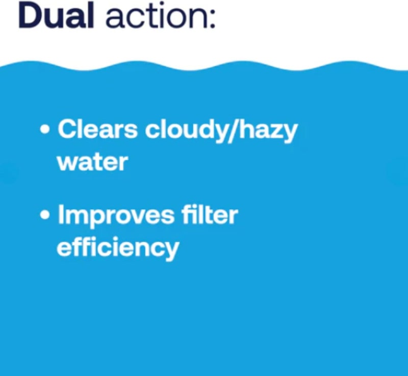 HTH 67212 Swimming Pool Care Clarifier Advanced - Crystal Clear Water in 24 Hours; Restores Clarity & Sparkle to Dull, Hazy or Cloudy Pool Water, Improves Filter Efficiency, Fast Acting - Image 1